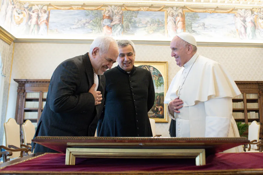 Pope Francis meets with Mohammad Javad Zarif, Iran's foreign minister, on May 17, 2021.?w=200&h=150